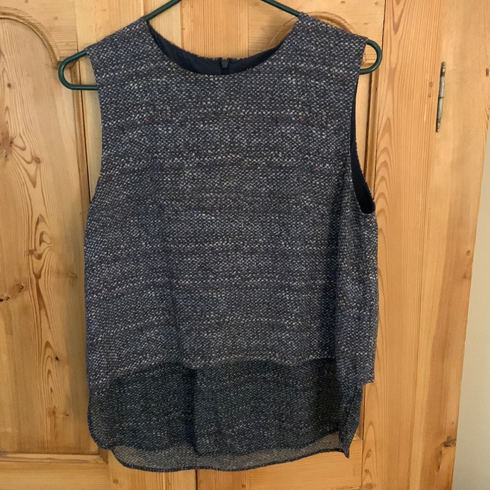 Theory sleeveless silk top